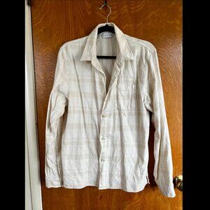 John Elliott 100% Cotton White Plaid Flannel (Men's)